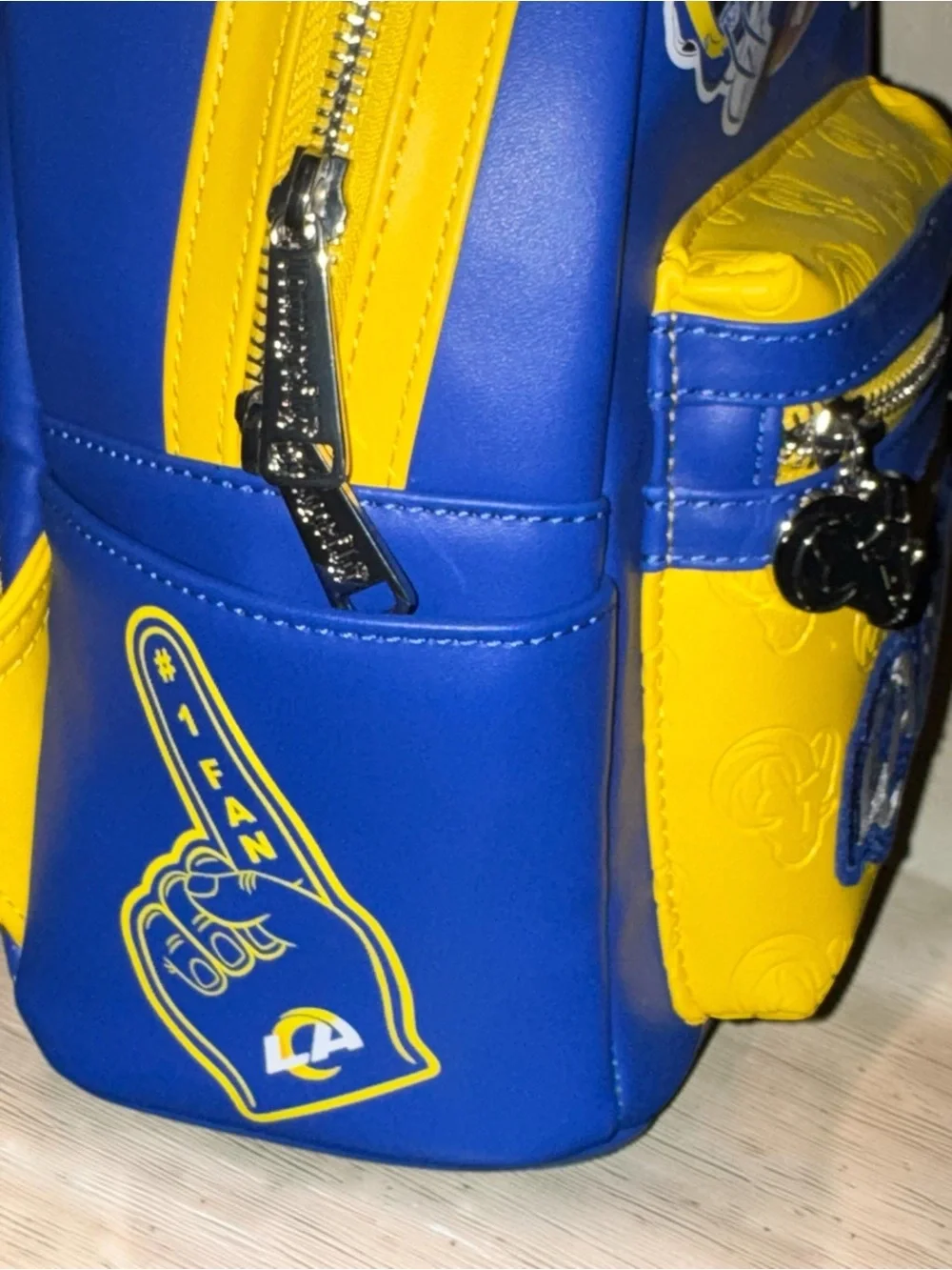 Loungefly NFL LA Rams Patches Mini Backpack